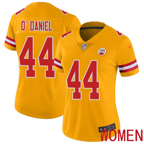 Women Kansas City Chiefs #44 ODaniel Dorian Limited Gold Inverted Legend Nike NFL Jersey->nfl t-shirts->Sports Accessory
